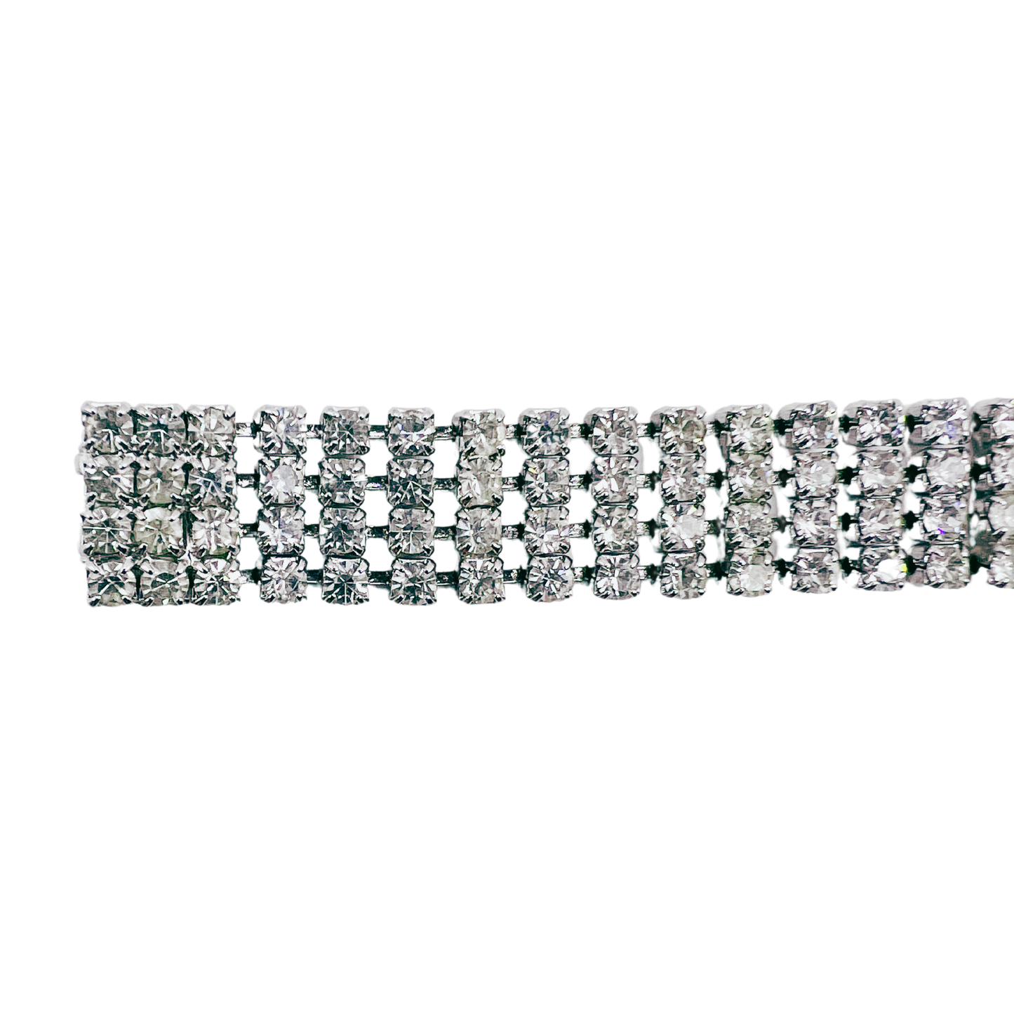 vintage 1960's diamanté 3 row bracelet