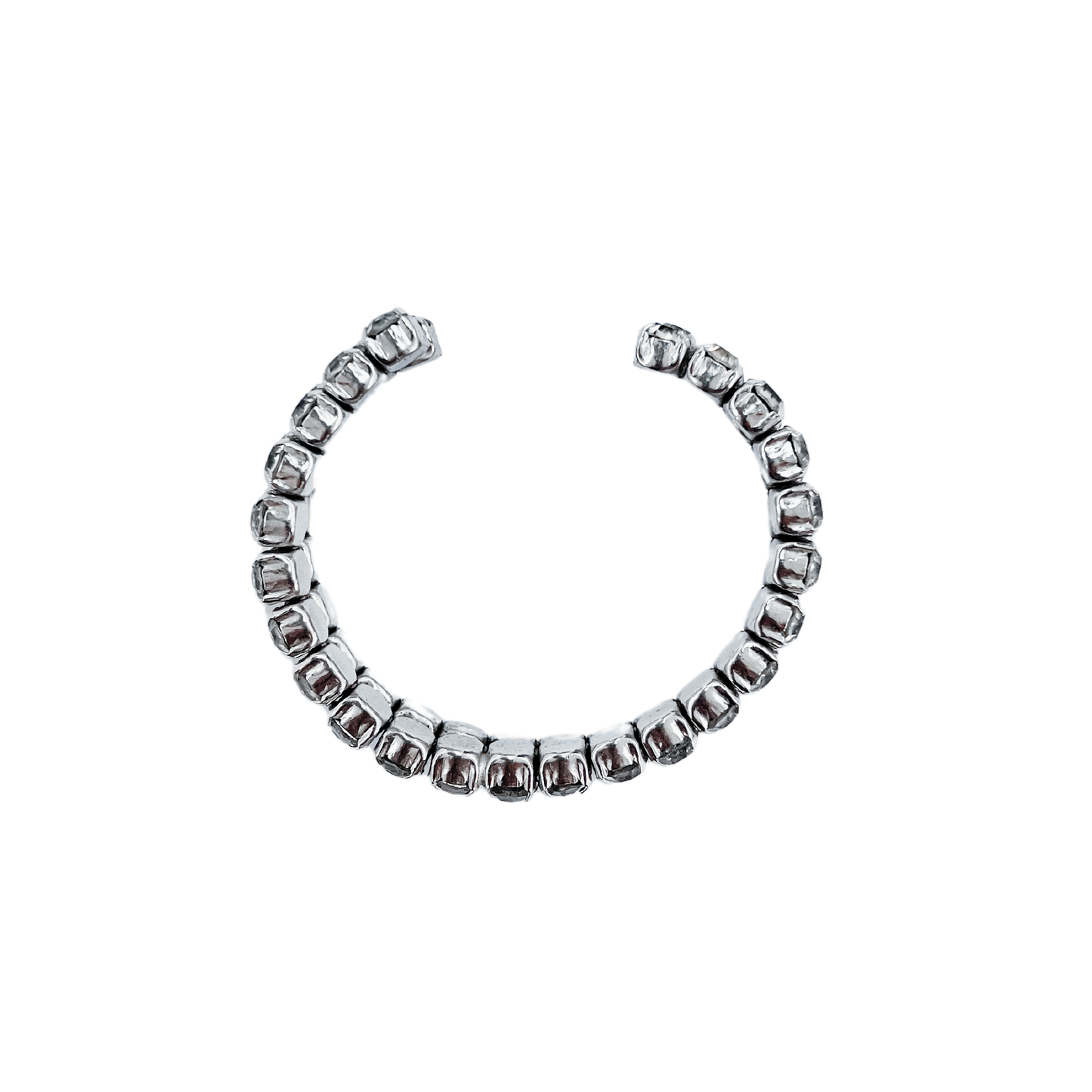 vintage 1060's diamanté double row cuff bracelet