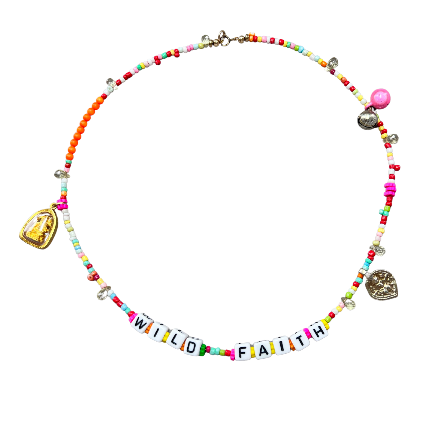 confetti necklace - wild faith (short)