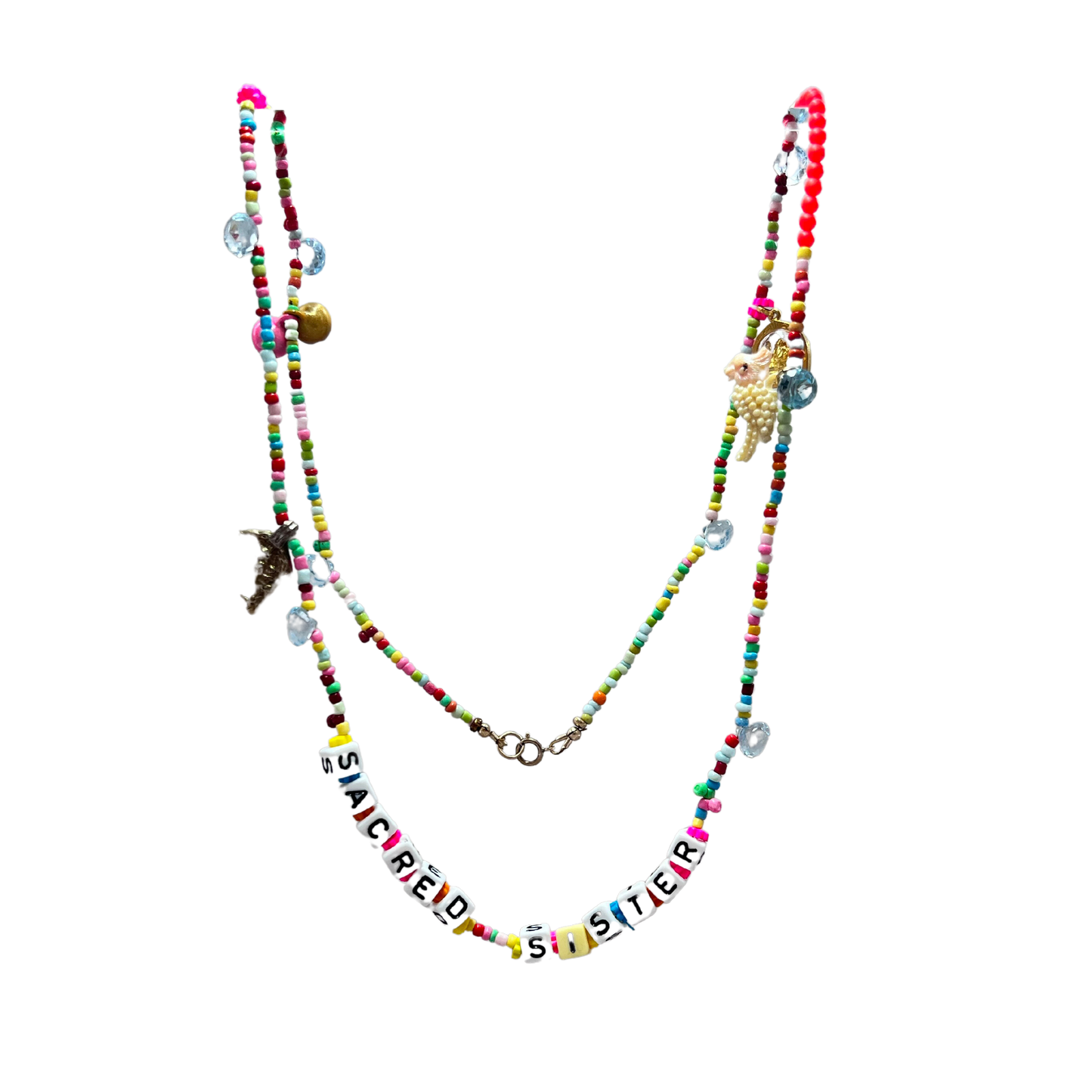 confetti necklace - sacred sister (long)
