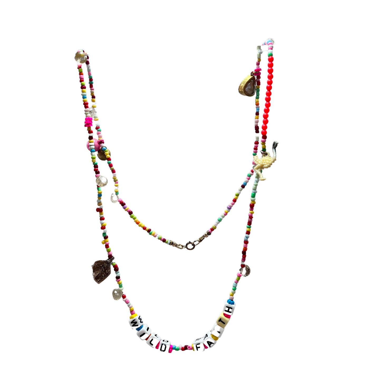 confetti necklace - wild faith (long)