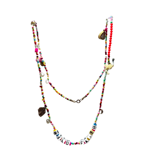 confetti necklace - wild faith (long)