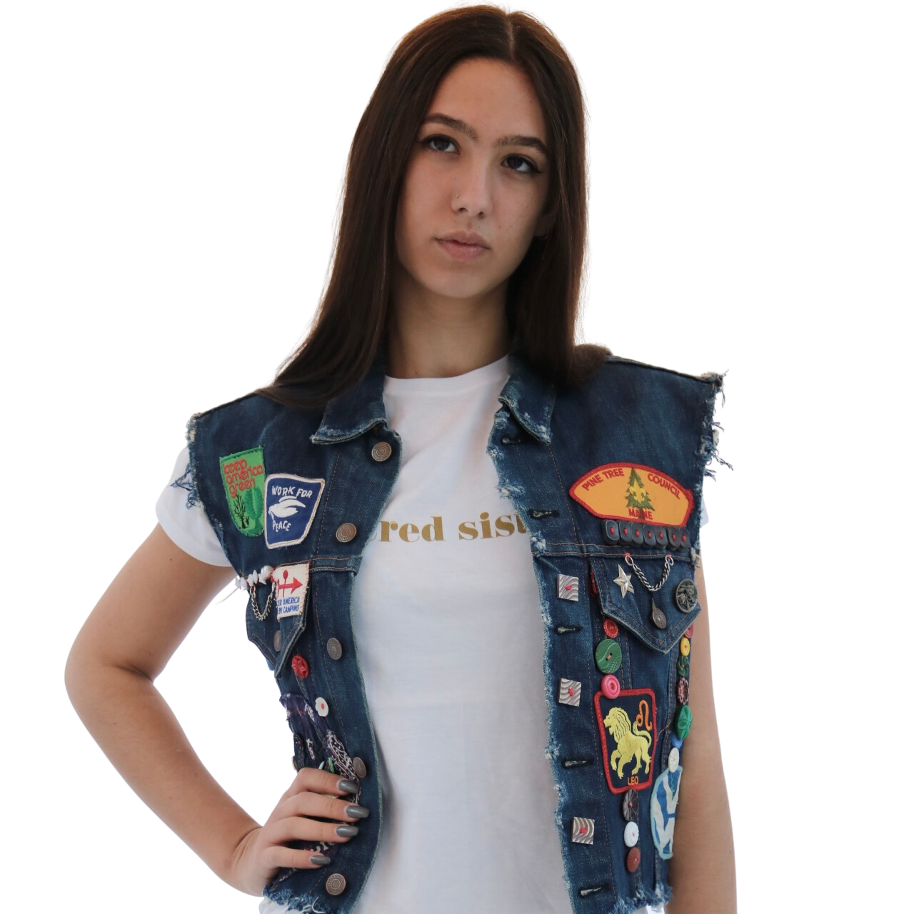 Levi's sleeveless denim shop jacket