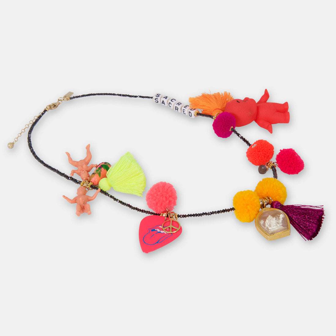 black diamond confetti necklace - sacred