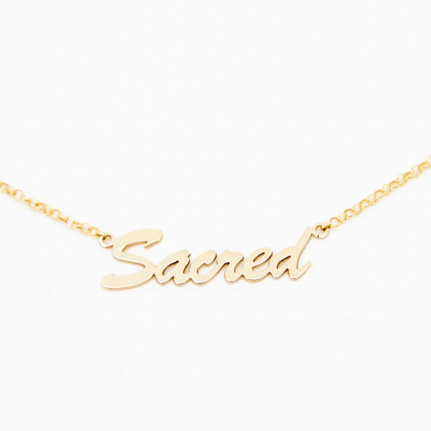 'sacred' solid 9ct gold necklace