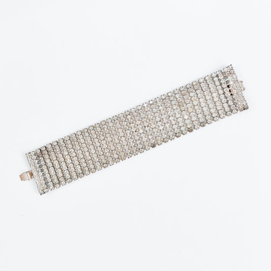 vintage 1950's diamanté 10 row bracelet