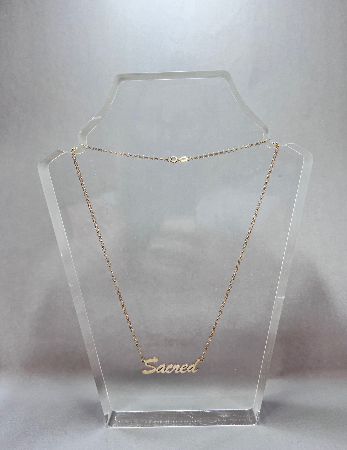'sacred' solid 9ct gold necklace