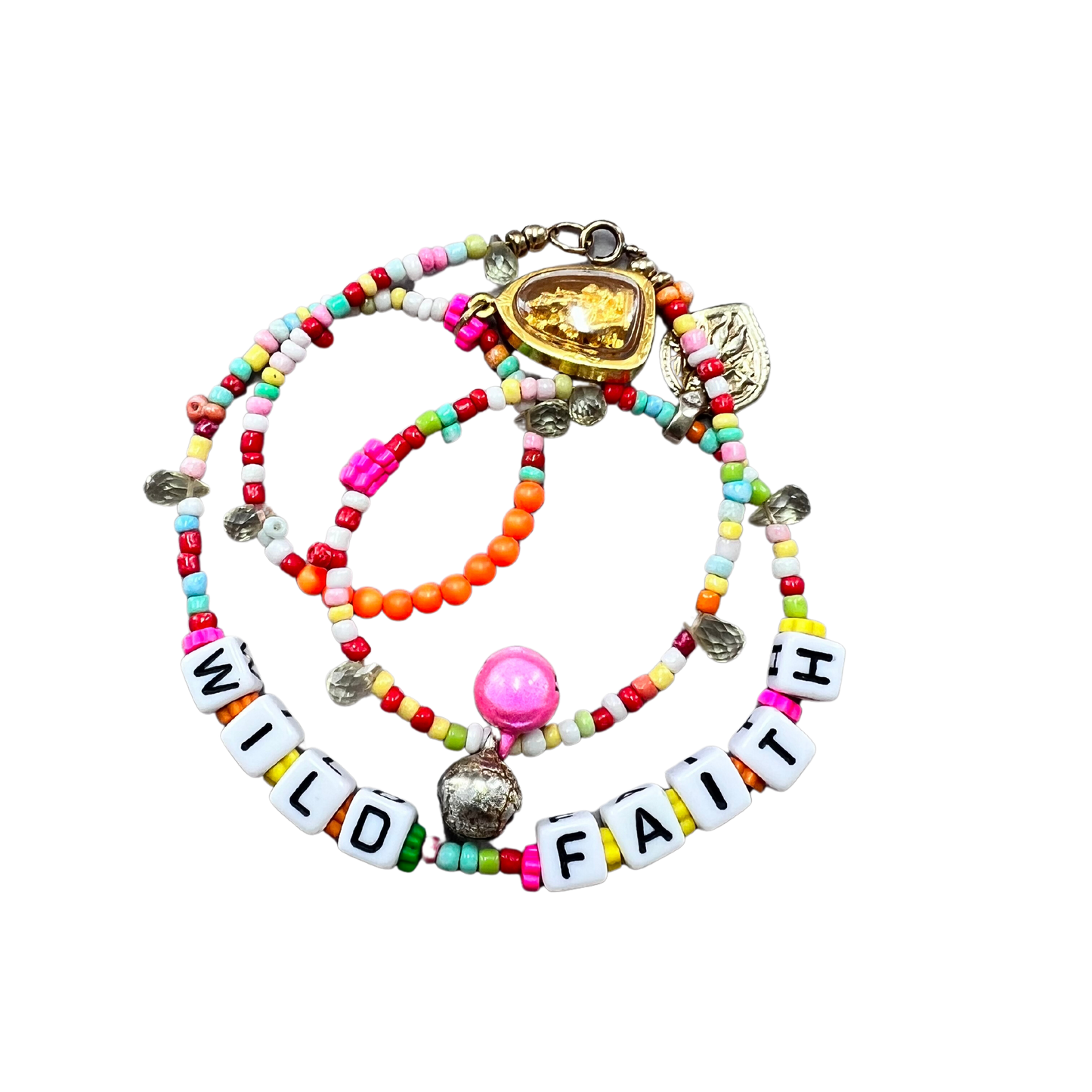 confetti necklace - wild faith (short)