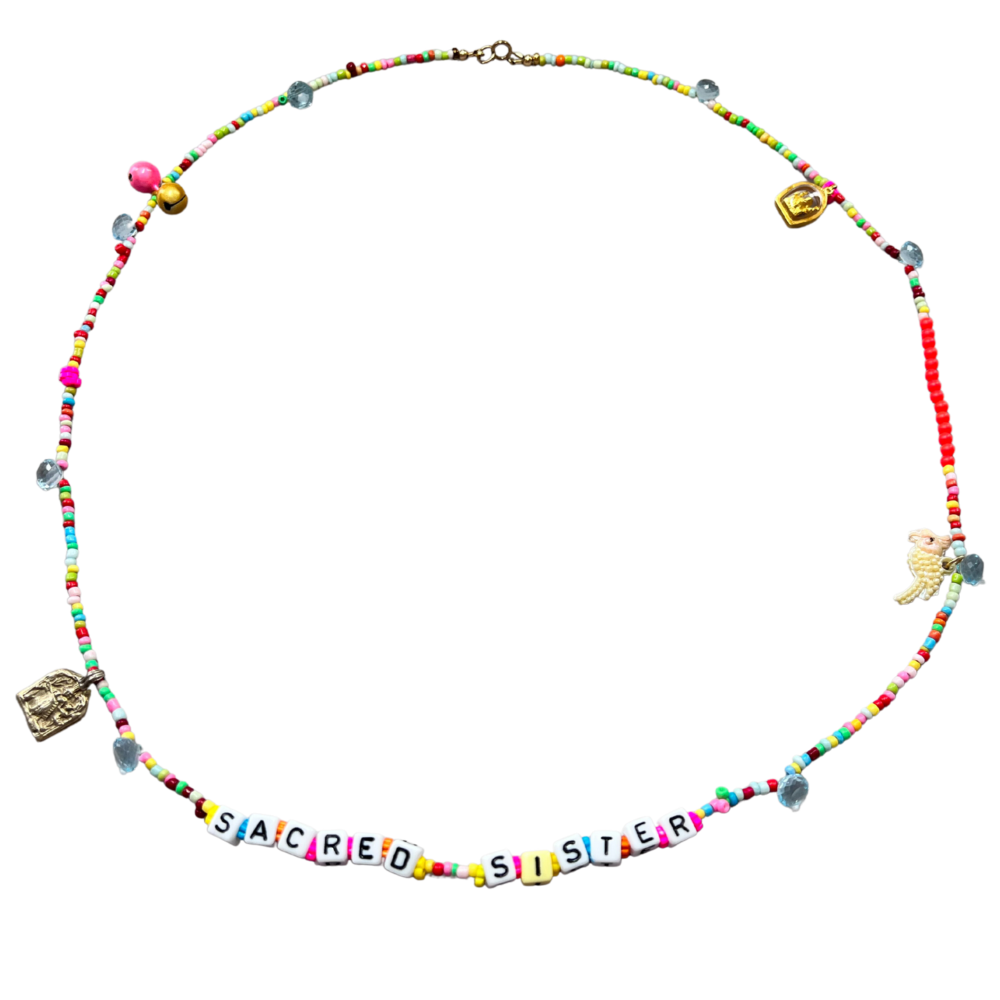 confetti necklace - sacred sister (long)