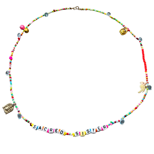 confetti necklace - sacred sister (long)