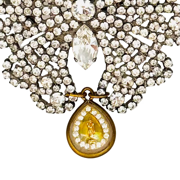 Vintage Diamanté Butterfly Cuff with Buddha Talisman