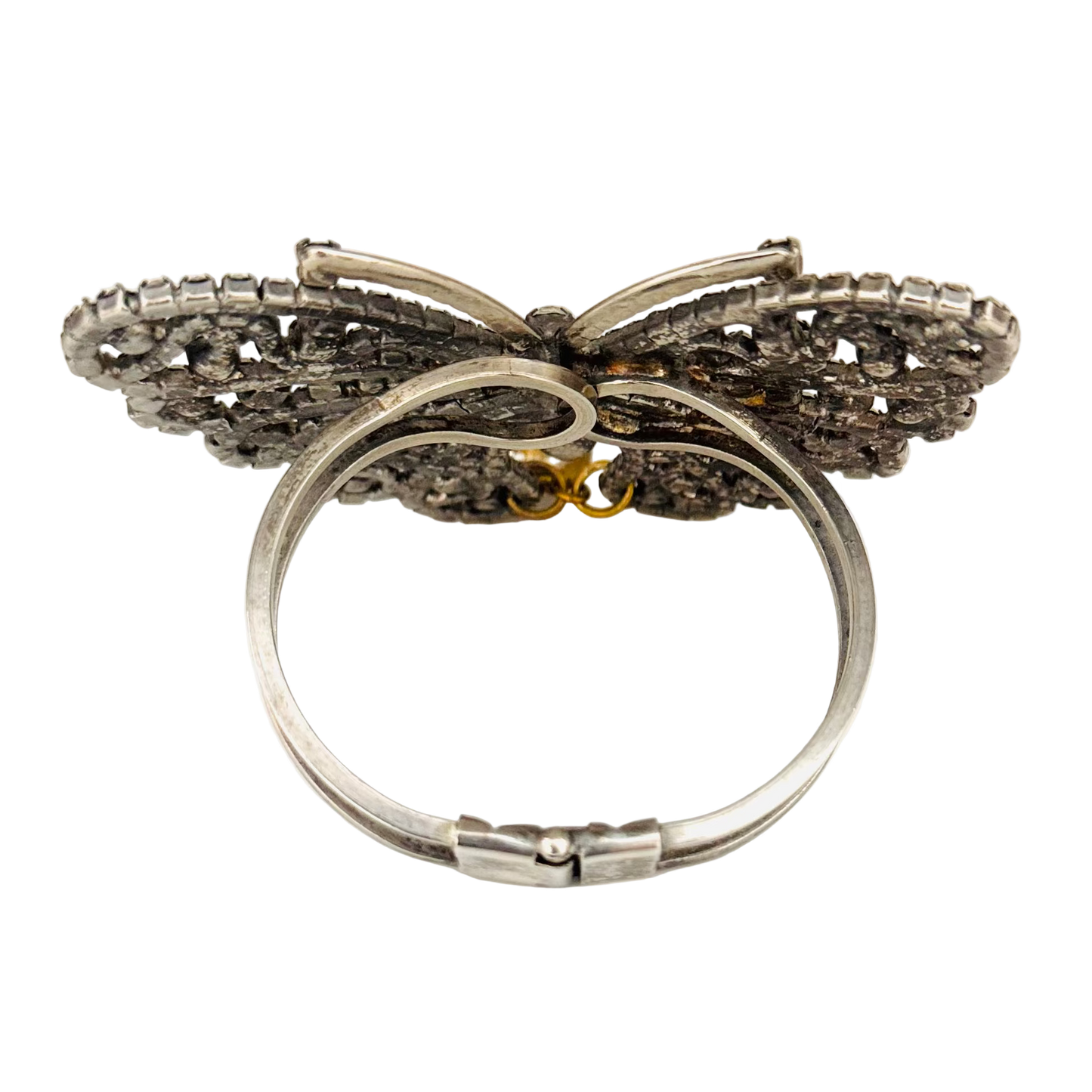 Vintage Diamanté Butterfly Cuff with Buddha Talisman