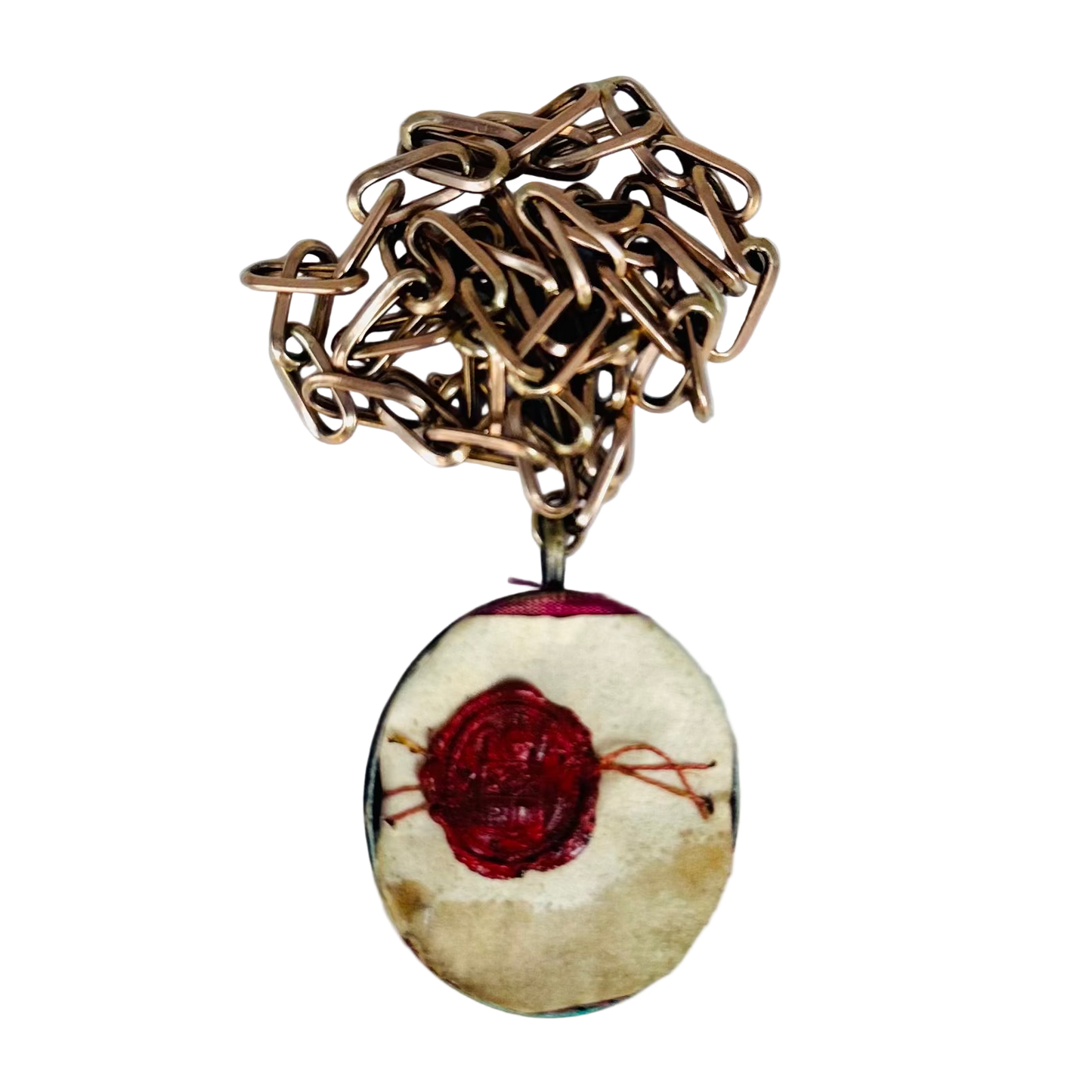 Vintage Reliquary Pendant with Relics of Saint Joseph & Saint Mary Magdalene