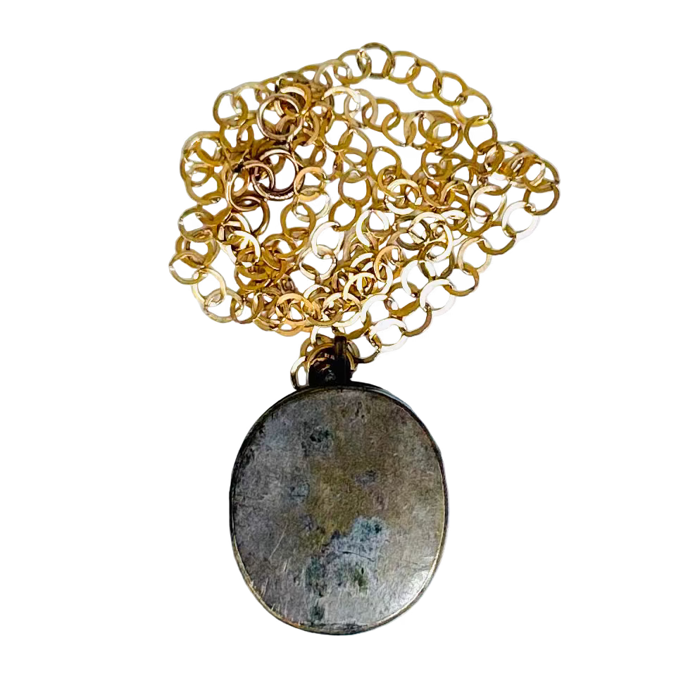 Vintage Reliquary Pendant with Relic of Saint Joachim