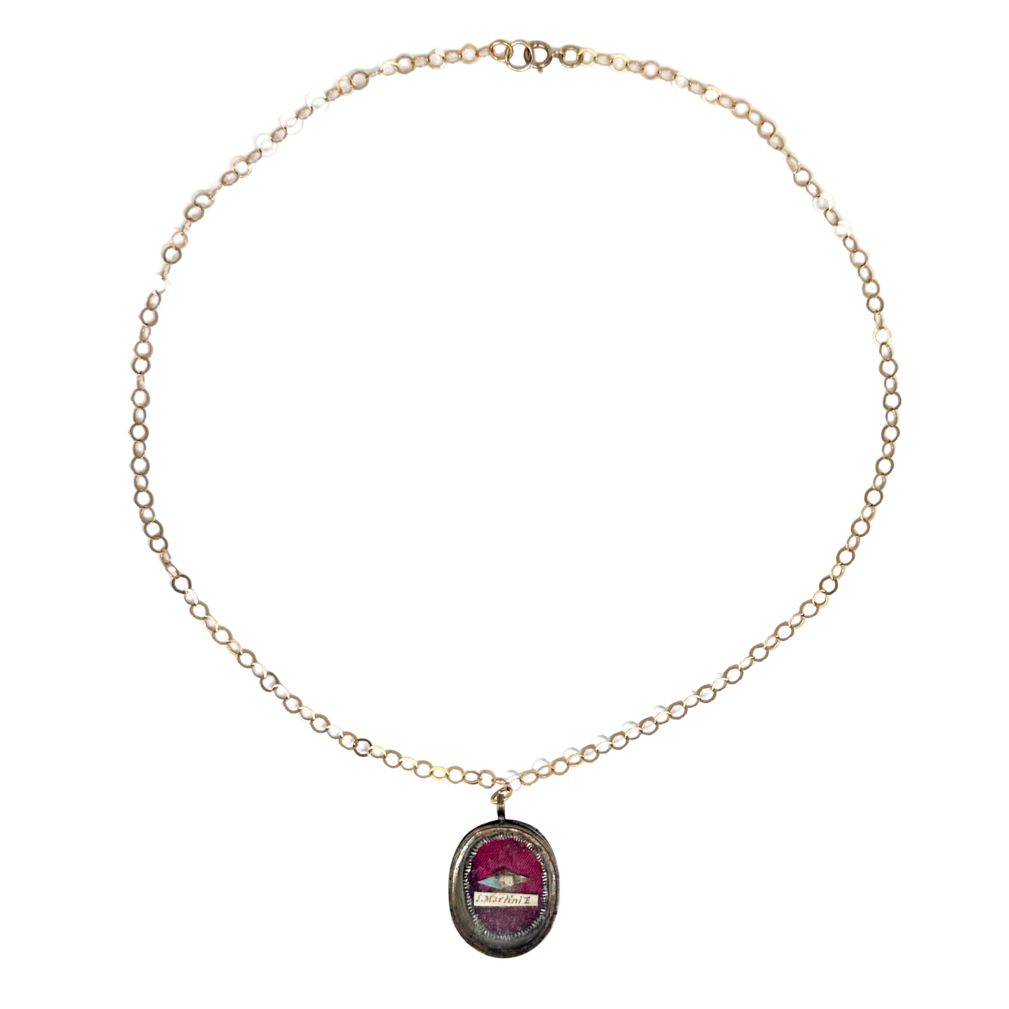 Vintage Reliquary Pendant with Relic of Saint Martin of Tours