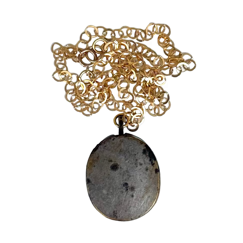 Vintage Reliquary Pendant with Relic of Saint Martin of Tours