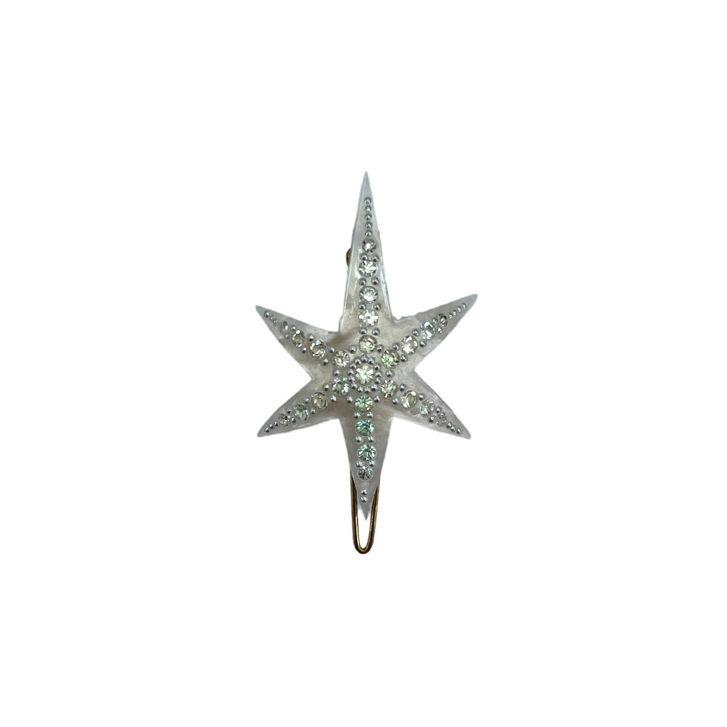 vintage pearl and diamanté hair clip