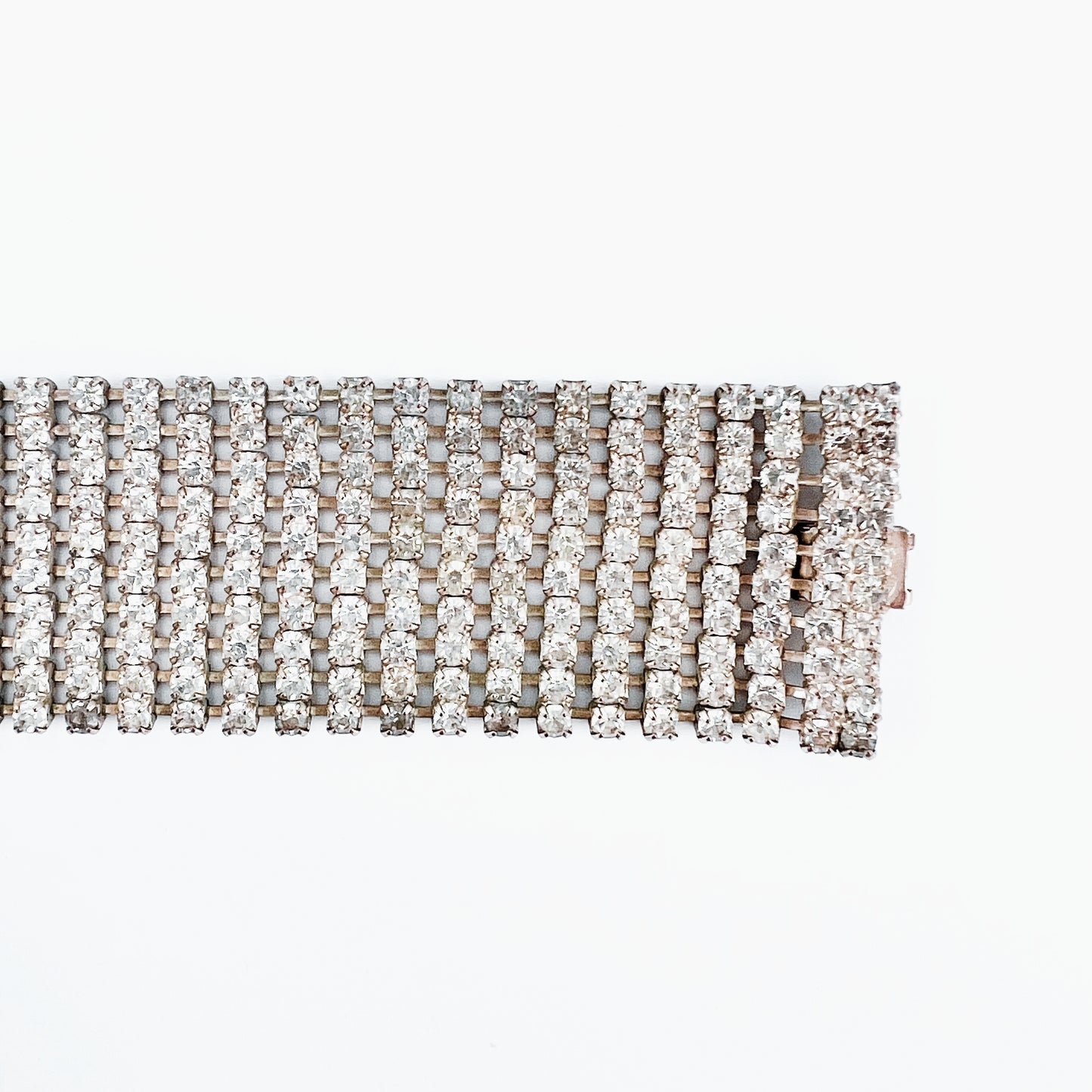 vintage 1950's diamanté 10 row bracelet