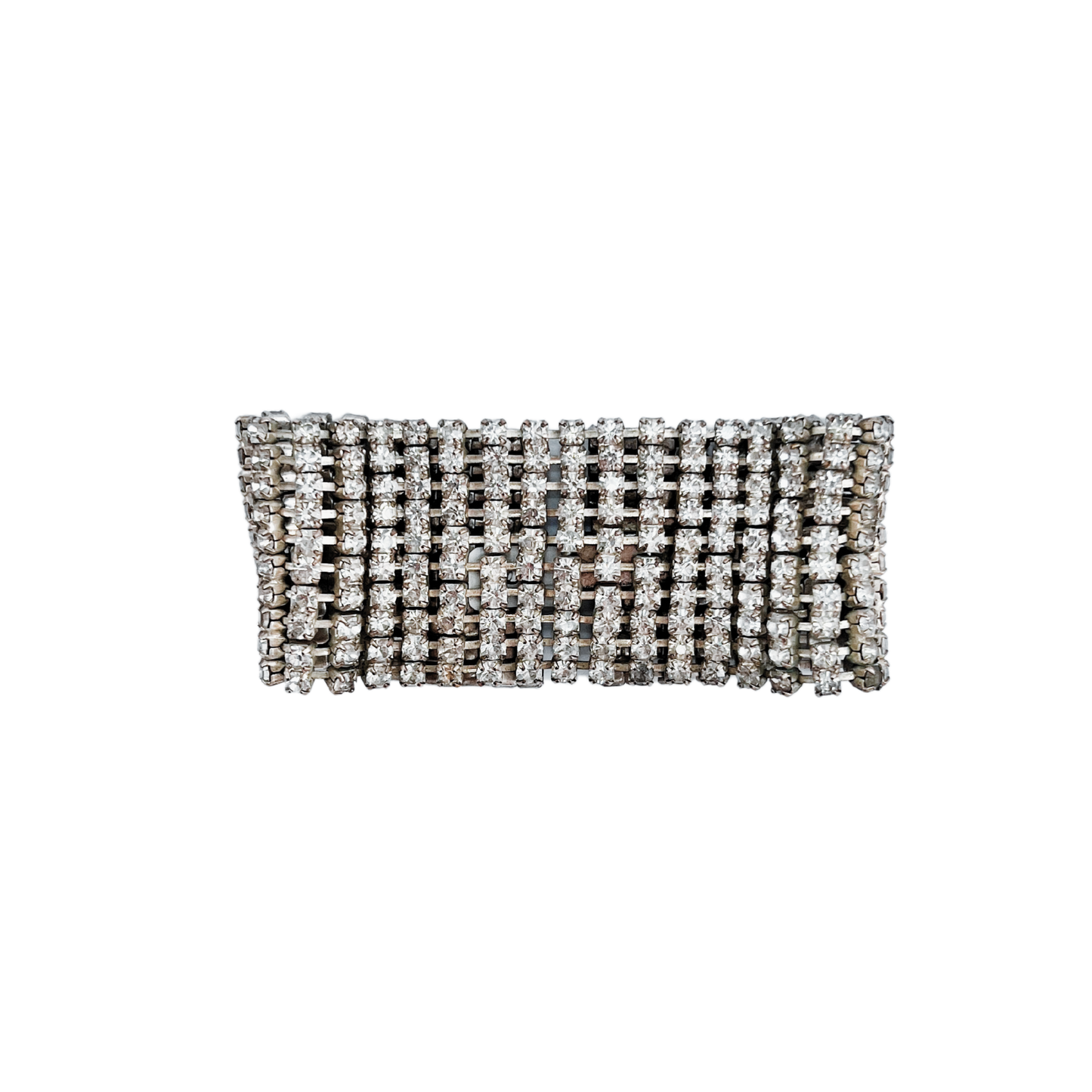 vintage 1950's diamanté 10 row bracelet