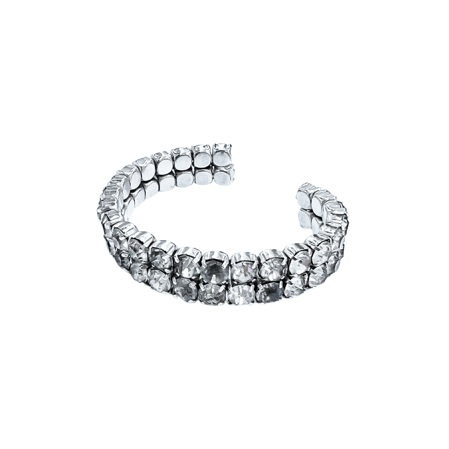 vintage 1060's diamanté double row cuff bracelet